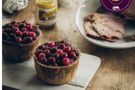 Cranberry & Bacon Topped Pork Pie